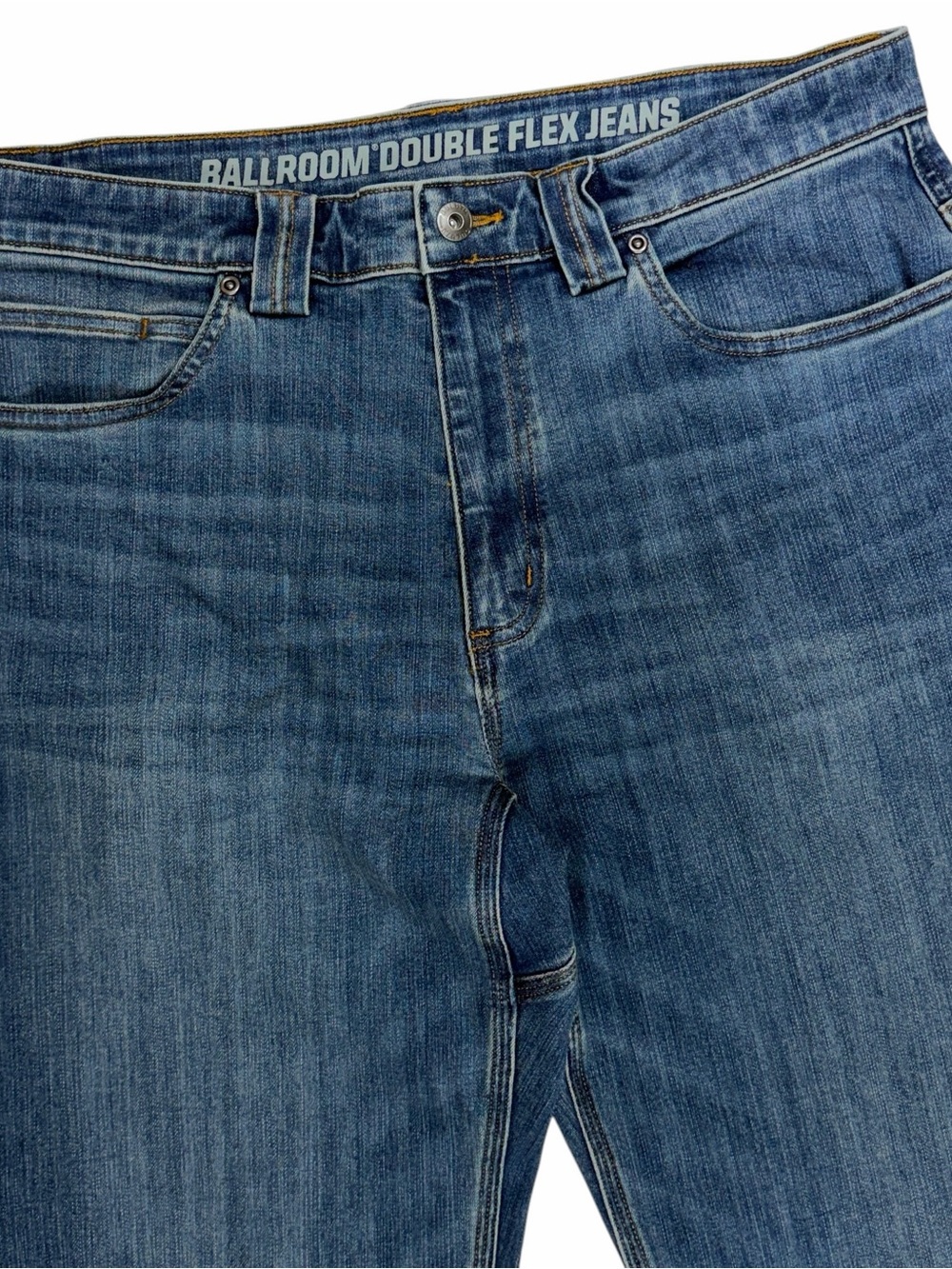 Duluth Trading Jeans Mens 34x32 Blue Ballroom Double Flex Relaxed Fit Denim Pant